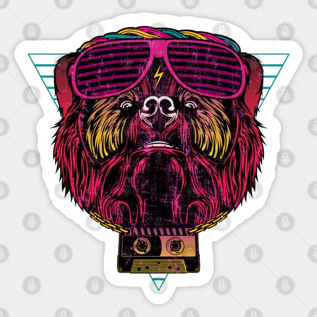 80s Hip Hop Grizzly Bear with Cassette Tape | Gay Bear | The Bearly Brand Sticker by The Bearly Brand